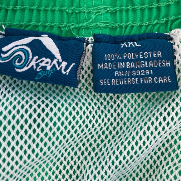 Kanu Surf Men's Green Cargo Swim Trunks Board Shorts Size XXL 9” Inseam NWT - Picture 3 of 4